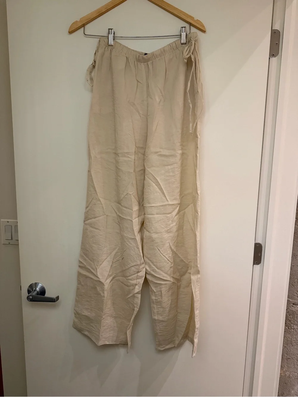 NWT Zara LINEN BLEND PALAZZO PANTS